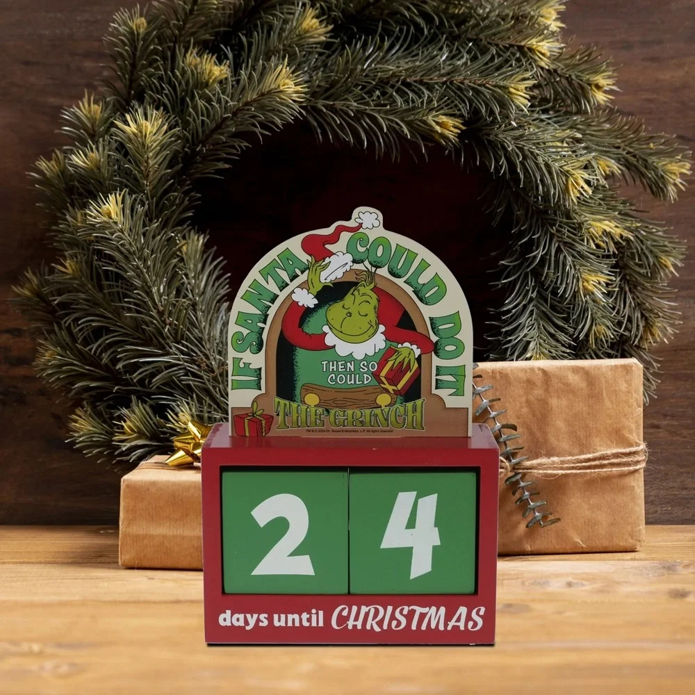 Dr. Seuss' How the Grinch Stole Christmas Red Countdown Christmas Calendar Decor - Picture 5 of 6